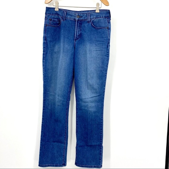 NYDJ Sheri slim leg mid rise jeans 4 - Picture 4 of 12